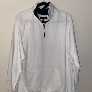 Kenneth Cole, large white quarter zip